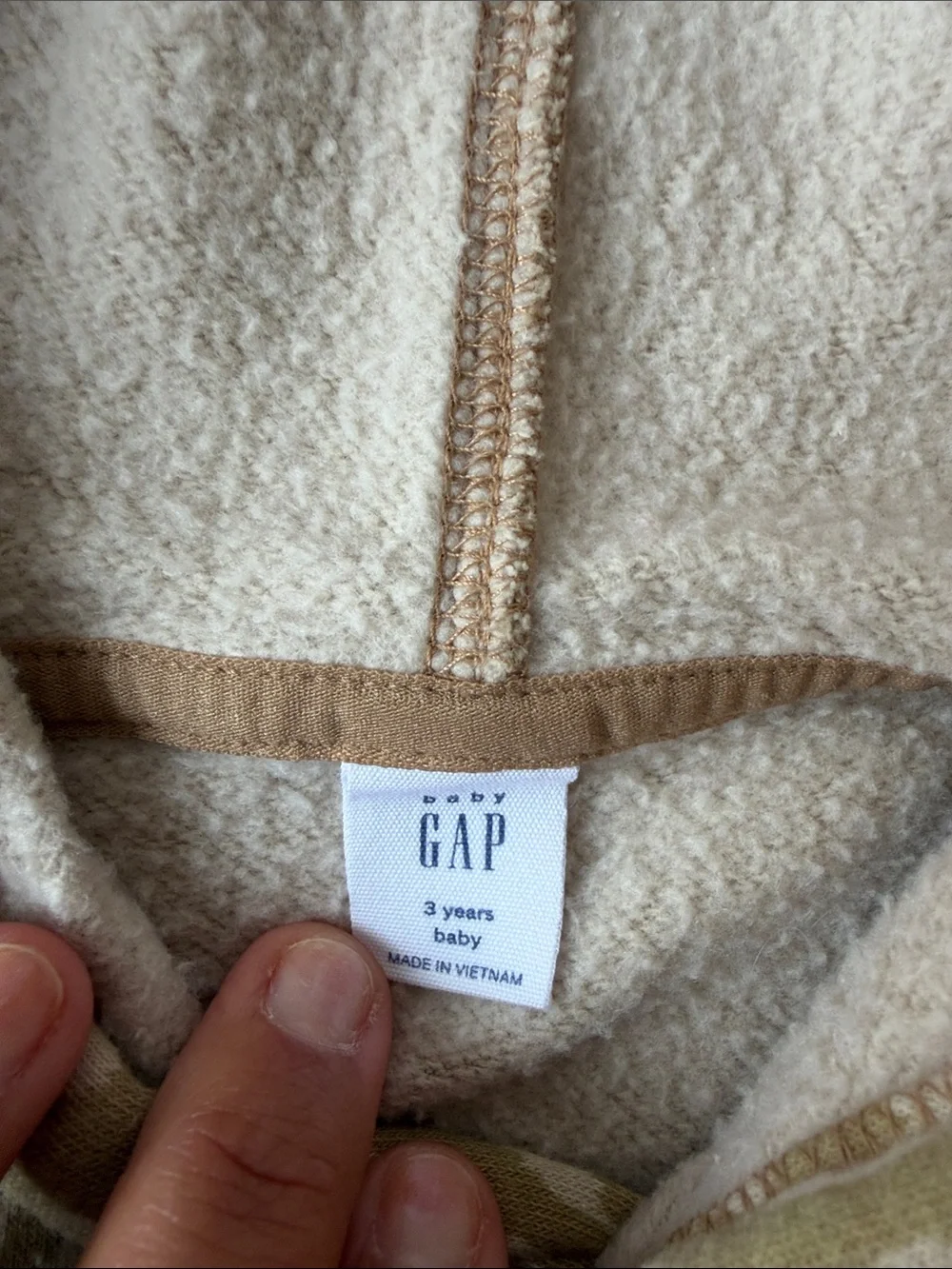 GAP Tan Leopard Print Hoodie with Pink Logo